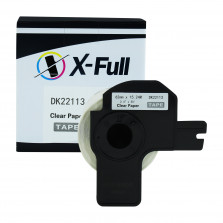 Etiqueta compatível DK2113 62mmx15.24m Transparente X-FULL