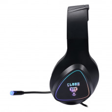 HEADSET COM FIO CL-HM709 PRETO / LED CLANM