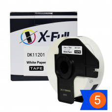 KIT Etiqueta de Papel Térmico compatível Brother DK-11201 29X90MM Pré Cortado 400 fitas - X-Full