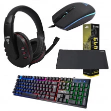 Kit Gamer Com Teclado Mouse Headset Mouse Pad SET002