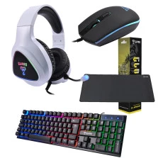 Kit Gamer Com Teclado Mouse Headset Mouse Pad SET017