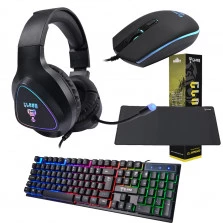 Kit Gamer Com Teclado Mouse Headset Mouse Pad SET004