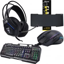 Kit Gamer Com Teclado Mouse Headset Mouse Pad SET005