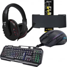 Kit Gamer Com Teclado Mouse Headset Mouse Pad SET006