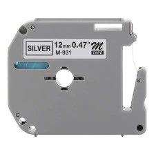 Fita Rotuladora Brother MK931 M-K931 PT-80 12mmx8m Silver