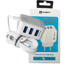 CARREGADOR 3 USB MICRO CABO 1.2M SUMEXR
