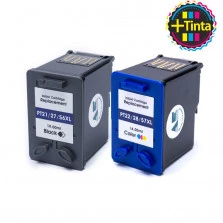 Kit Cartucho de Tinta Compatível HP 21 27 56XL Preto 19ml 22 28 57XL Color 14ml Microjet