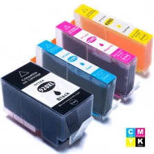 Kit Cartucho de Tinta Compatível HP 920XL Preto 58,5ml Ciano Amarelo Magenta 15ml