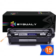 KIT 15 TONER COMPATÍVEL COM Q2612A 1010 1012 3050MPF 2k BYQUALY