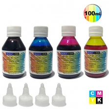 KIT TINTA CORANTE EPSON PRETO, CIANO, AMARELO E MAGENTA 100ML QUALY INK