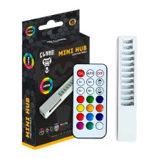 MINI HUB ARGB COM CONTROLE + CONEXÃO PLACA MÃE - CLANM