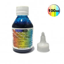 Tinta Qualy Ink Corante para HP 8000 8100 8500 8600 935 940 951 com Bico Aplicador - Ciano 100ml