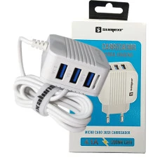 CARREGADOR 3 USB MICRO CABO 1.2M SUMEXR