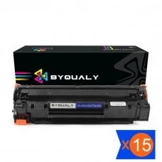 Kit 15 Toner Compatível HP Universal CB435A CB436A CE278A CE285A 2k Byqualy