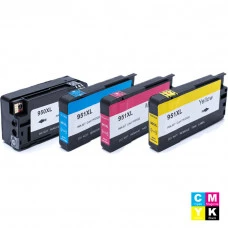 Kit Cartucho de Tinta Compatível HP 950XL Preto 75ml 951XL Ciano Amarelo Magenta 28ml 