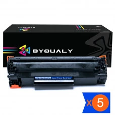 Kit 05 Toner Compatível Universal CB435A CB436A CE278A CE285A 2k Byqualy