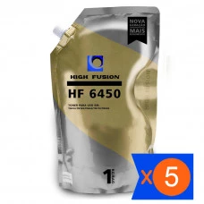 KIT 5 PÓ HF6450 PARA TONER TN450 TN360 TN350 TN410 HIGH FUSION