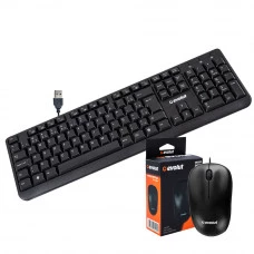 Kit OFFICE Teclado EO202 + Mouse EI102 Preto Evolut